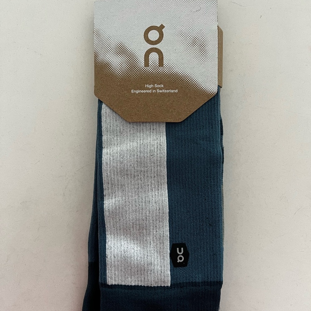 On Running Men's Athletic Socks - Dark Blue and White